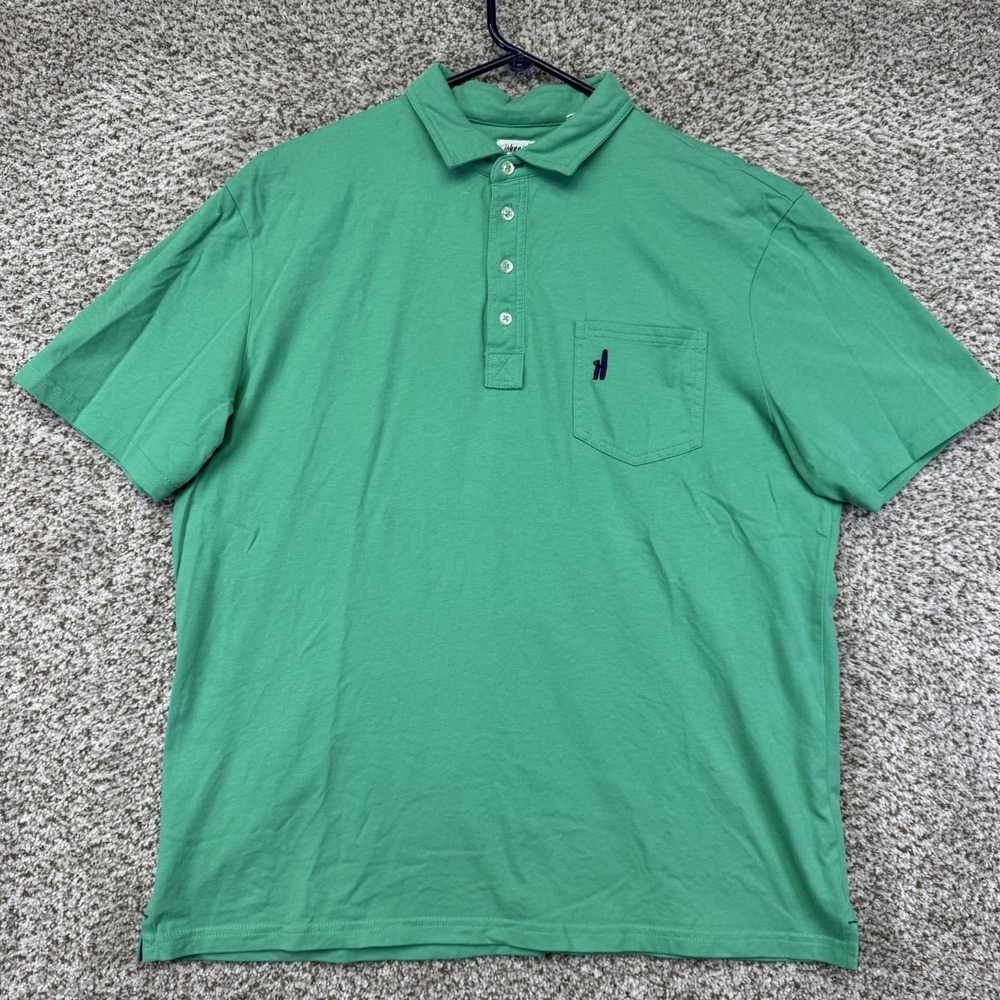 Johnnie-O 20th Anniversary Edition The Original Polo Shirt Mens Size Large Green
